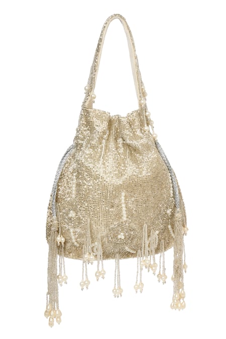 Tasna Cutdana & Pearl Tassel Potli 