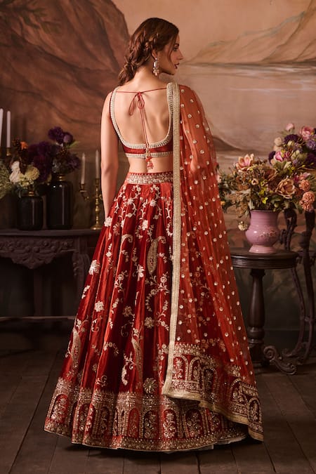 Lashkaraa Paisley Bloom Embroidered Lehenga Set 