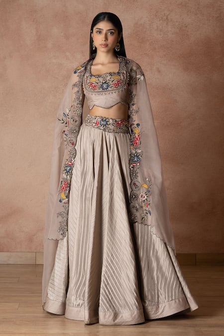 Neelu and Manvi Placement Floral Embroidered Lehenga Set 