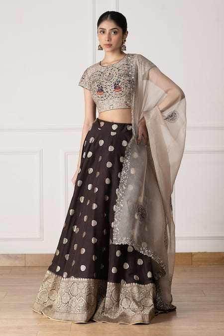 Neelu and Manvi Butti Pattern Lehenga Set 