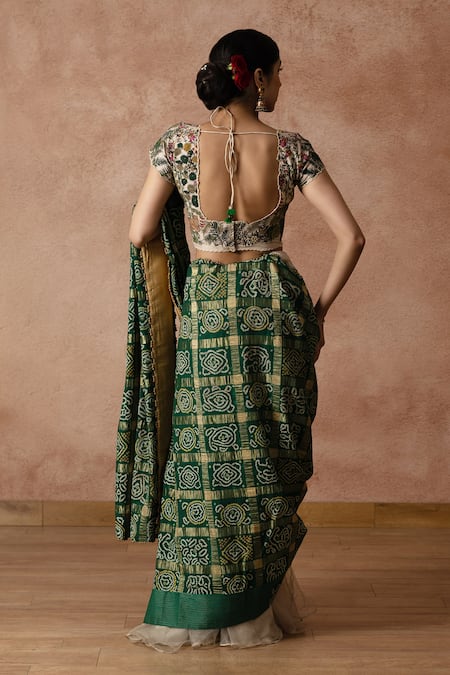 Neelu And Manvi Lord Krishna Embroidered Blouse & Lehenga Set 