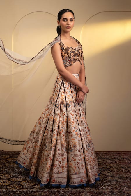 Neelu And Manvi Floral Garden Printed Lehenga Set 