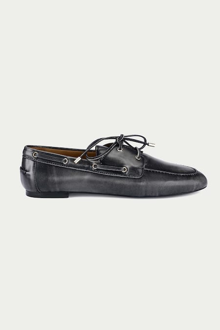 Oroh_Gray Grey Designer Leather Loafers _Online_at_Aza_Fashions