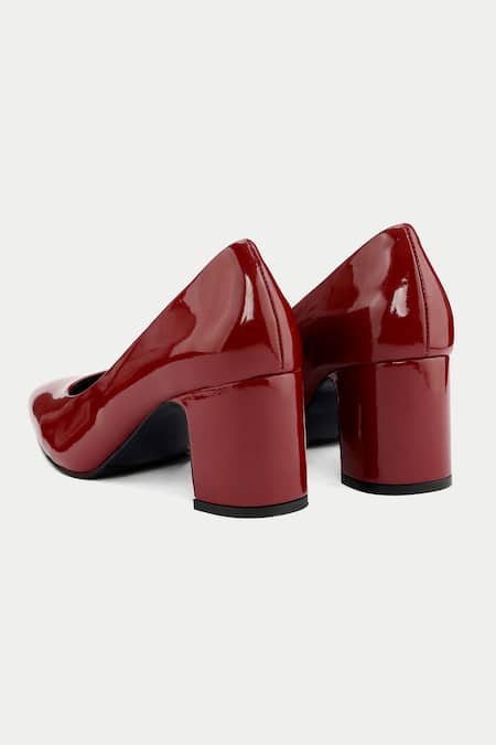 Oroh_Red Patent Leather Pump Heels _at_Aza_Fashions