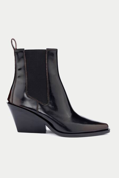 OROH_Brown Dark Designer Ankle Boots _Online_at_Aza_Fashions