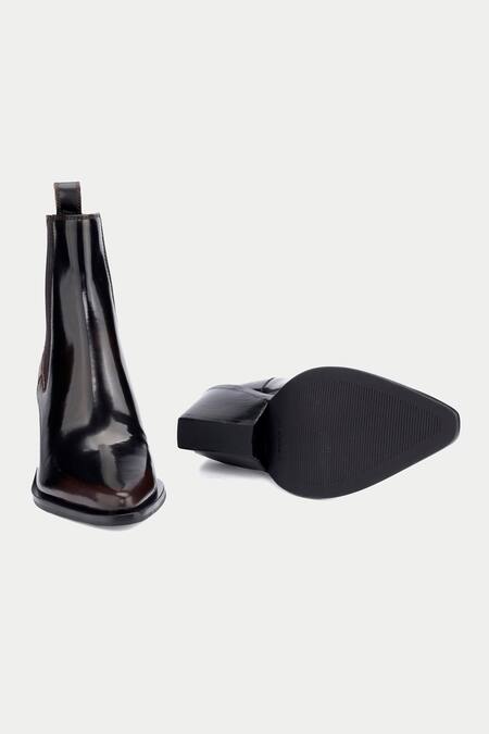 Buy_OROH_Brown Dark Designer Ankle Boots 
