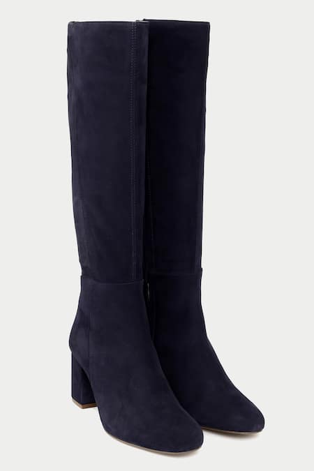 Shop_Oroh_Blue Knee High Leather Boots _Online_at_Aza_Fashions