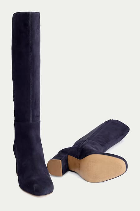 Buy_Oroh_Blue Knee High Leather Boots 