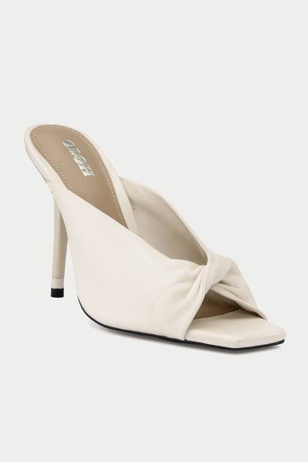 Buy Oroh Off White Draped Strap Pencil Heels Online at Aza Fashions Buy_Oroh_Off White Draped Strap Pencil Heels _Online_at_Aza_Fashions