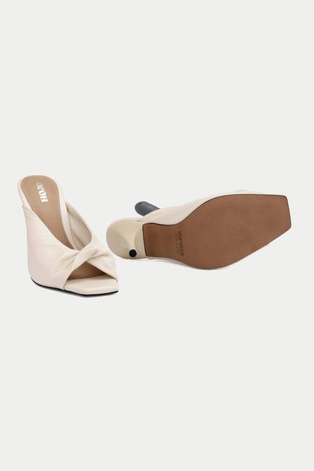 Oroh Off White Draped Strap Pencil Heels at Aza Fashions Oroh_Off White Draped Strap Pencil Heels _at_Aza_Fashions