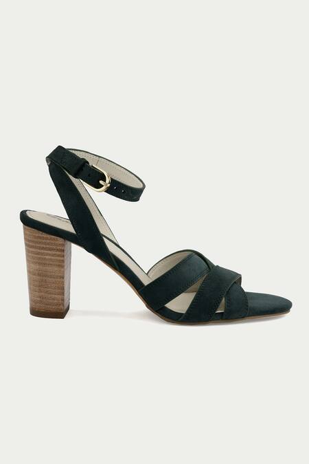 Oroh Green Criss Cross Strappy Heels Online at Aza Fashions Oroh_Green Criss Cross Strappy Heels _Online_at_Aza_Fashions