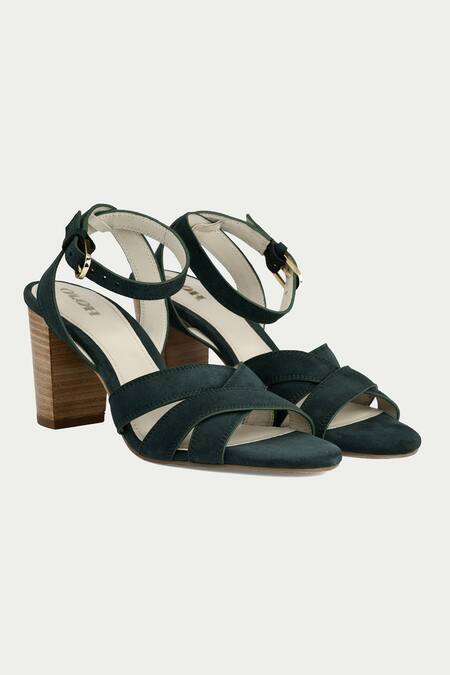 Shop Oroh Green Criss Cross Strappy Heels Online at Aza Fashions Shop_Oroh_Green Criss Cross Strappy Heels _Online_at_Aza_Fashions