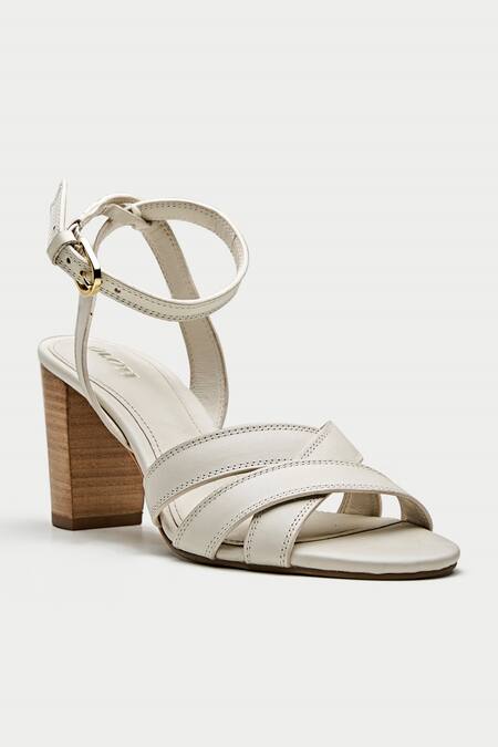 Buy Oroh Off White Designer Criss Cross Strappy Heels Online at Aza Fashions Buy_Oroh_Off White Designer Criss Cross Strappy Heels _Online_at_Aza_Fashions