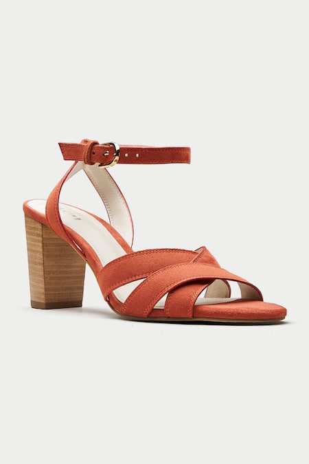 Shop_Oroh_Maroon Criss Cross Heels _Online_at_Aza_Fashions