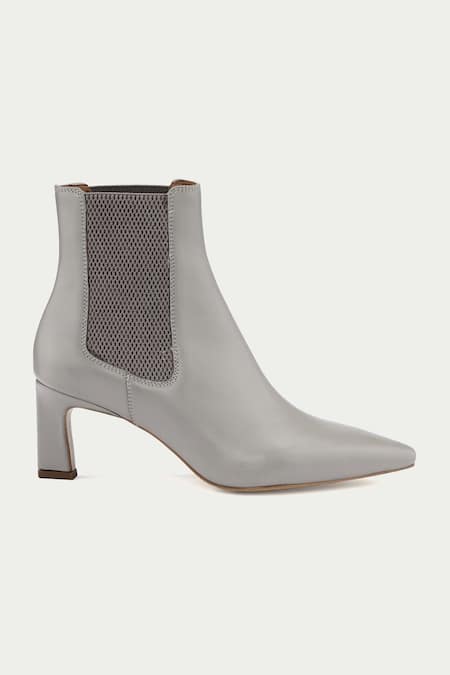 Oroh_Gray Grey Pointed Toe Ankle Boots _Online_at_Aza_Fashions