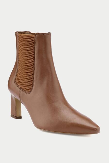 Buy_Oroh_Brown Tan Pointed Toe Ankle Boots _Online_at_Aza_Fashions