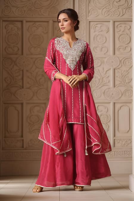 Samyukta Singhania Embroidered Kurta Sharara Set 