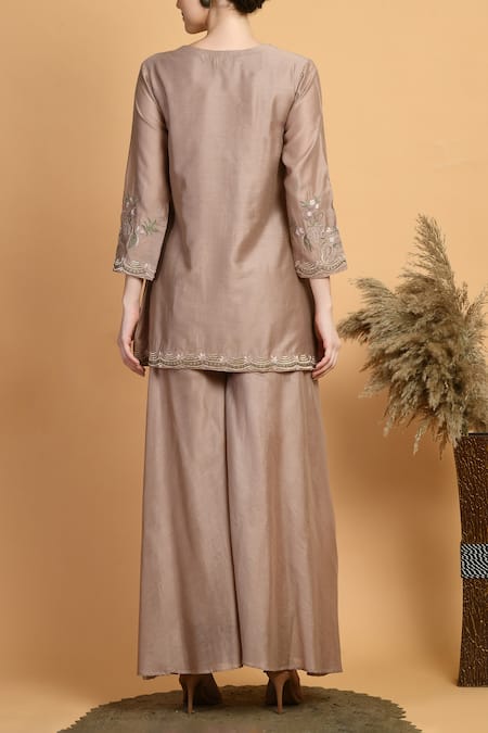 Samyukta Singhania Embroidered Kurta & Flared Pant Set
