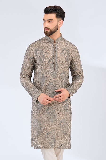 Kasbah Paisley Thread Embroidered Kurta 