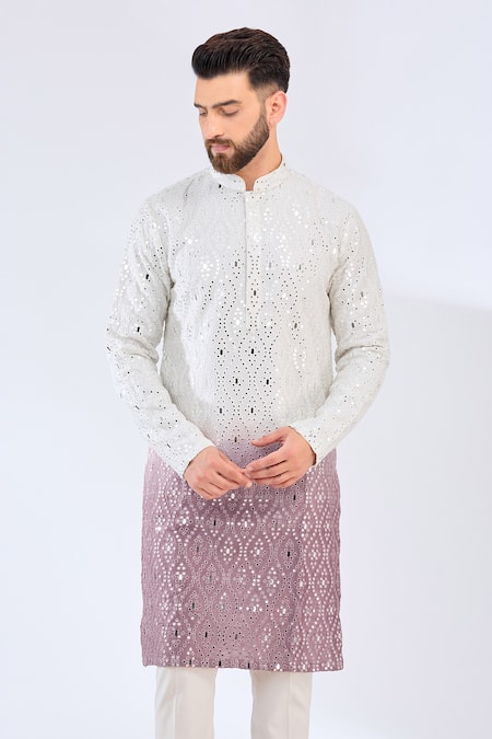 Kasbah Ombre Mirror Embroidered Kurta 