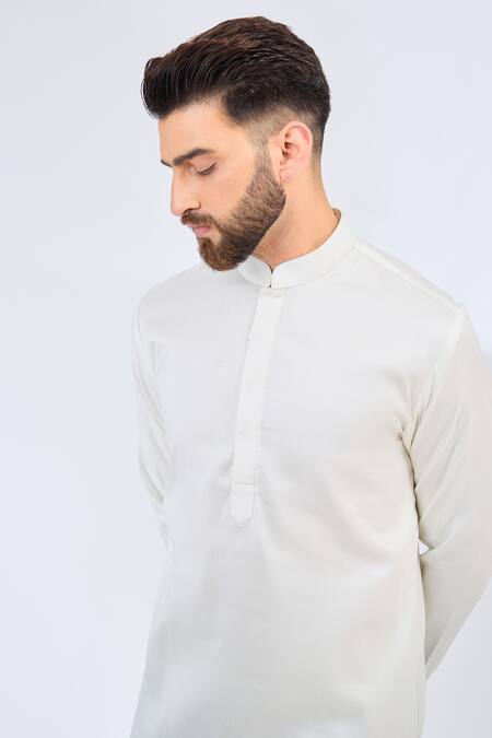 Buy_Kasbah_Blue Polyester Ombre Long Sleeve Kurta _Online_at_Aza_Fashions