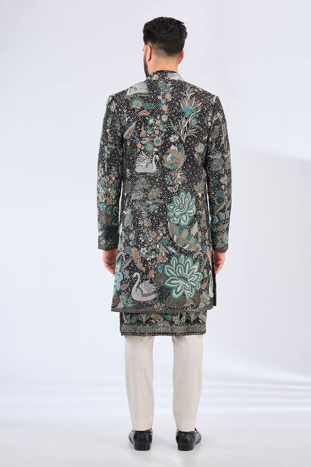 Kasbah Flora & Fauna Embroidered Sherwani 