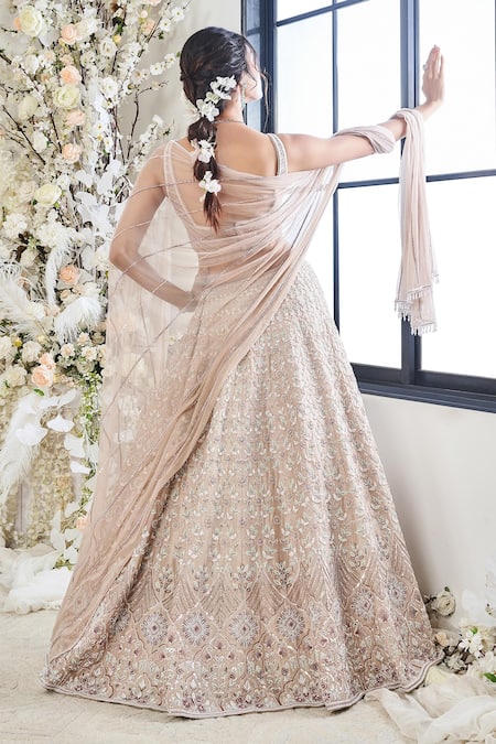 Disha Muchhala Gold Embroidered Bridal Lehenga Set 