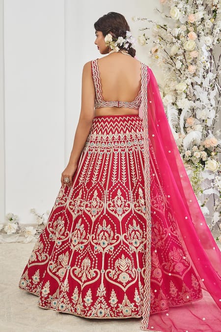 Disha Muchhala Jhumar Zardozi Embroidered Lehenga Set 