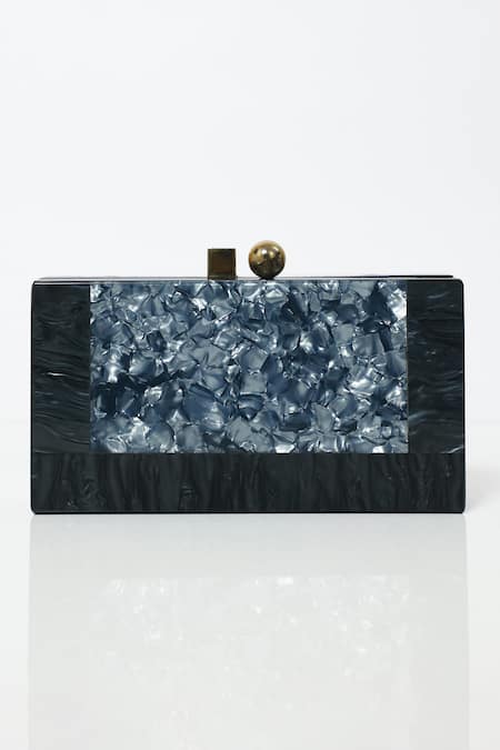 Be Chic Marble Textured Square Clutch 