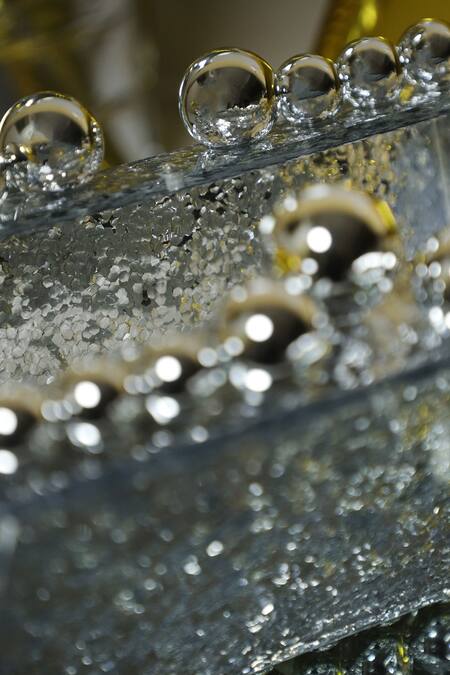 Be Chic_Silver Pearls Textured Designer Clutch_Online_at_Aza_Fashions