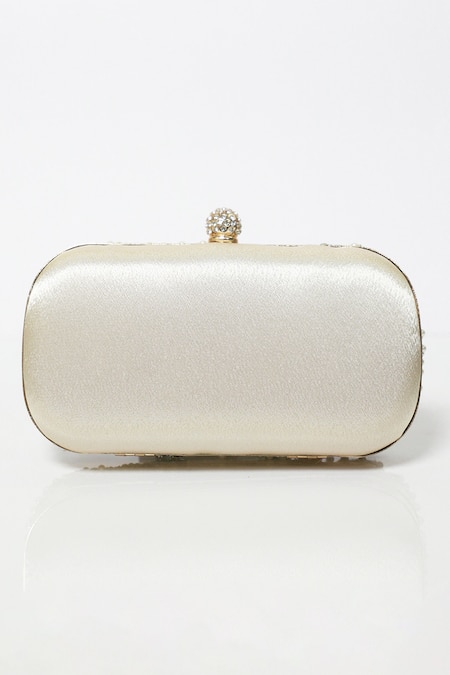 Be Chic Gold Pearl Embellished Clutch Bag 