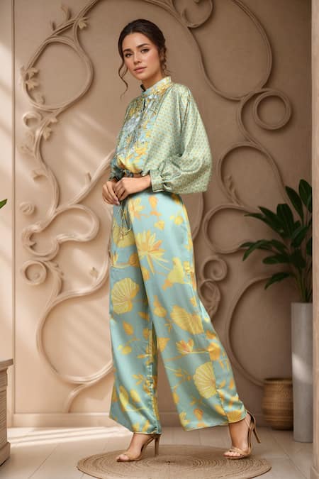 Samyukta Singhania Floral Print Top & Pant Set 