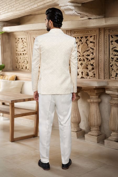 Arihant Rai Sinha Cream Sequin Embroidered Jodhpuri 