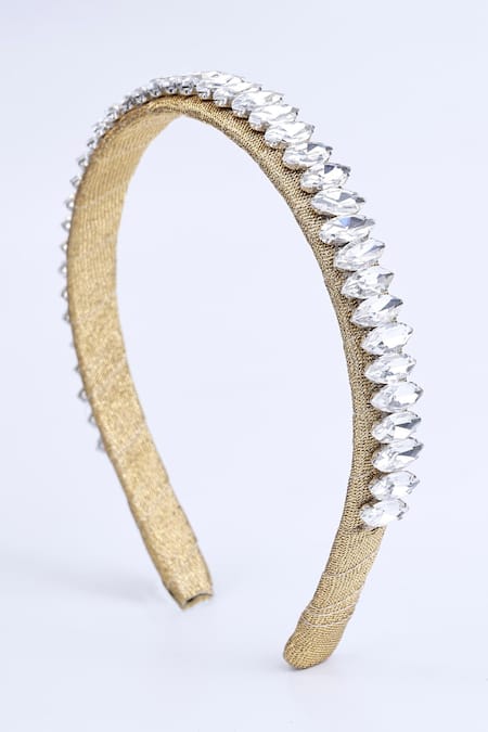 Choko Gold Crystal Design Hairband 