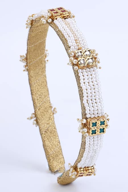 Choko Jadau Pearl Embellished Hairband 