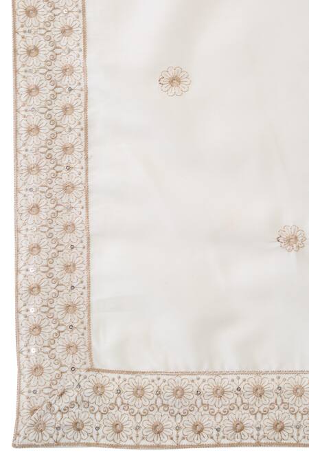 Shop_Aham-Vayam_Off White Cotton Embroidery Flower Kurta Pant Set 