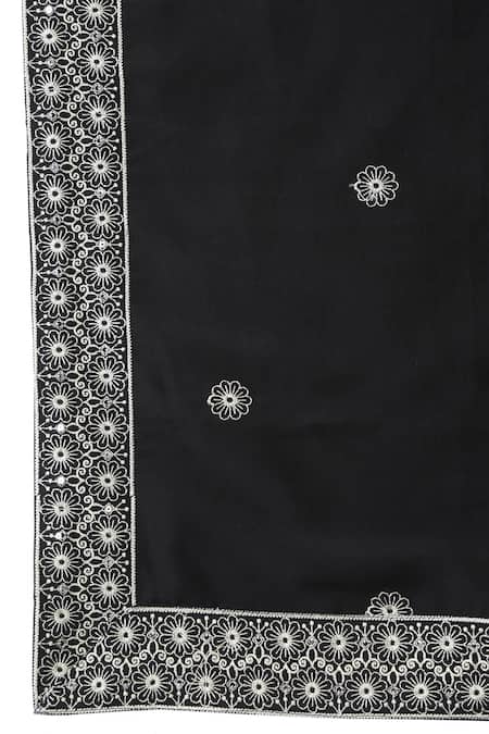 Buy_Aham-Vayam_Black Cotton Embroidery Harsh Vine Kurta Set 