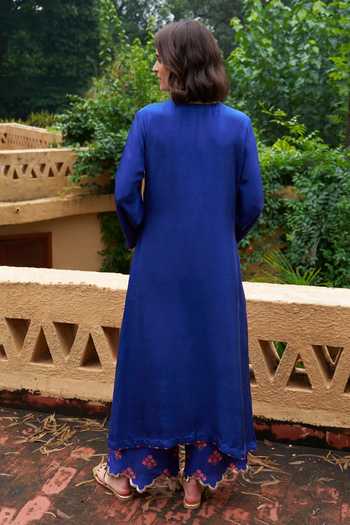 Archana Shah Zardozi Fleur Embroidered Kurta Set 