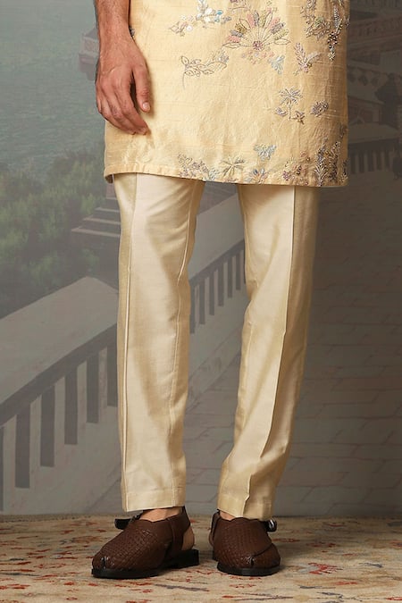 Shop Asuka Beige Silk Cut Work Floral Embroidered Kurta Set Online at Aza Fashions Shop_Asuka_Beige Silk Cut Work Floral Embroidered Kurta Set _Online_at_Aza_Fashions