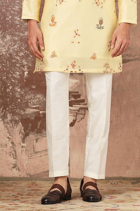 Asuka Yellow Silk, Cotton Cut Work Floral Zari Embroidered Kurta Set Online at Aza Fashions Asuka_Yellow Silk, Cotton Cut Work Floral Zari Embroidered Kurta Set _Online_at_Aza_Fashions