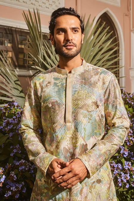 Buy Asuka Ivory Chanderi Silk Sequins, Embroidery Abstract Kurta And Pant Set Online at Aza Fashions Buy_Asuka_Ivory Chanderi Silk Sequins, Embroidery Abstract Kurta And Pant Set _Online_at_Aza_Fashions