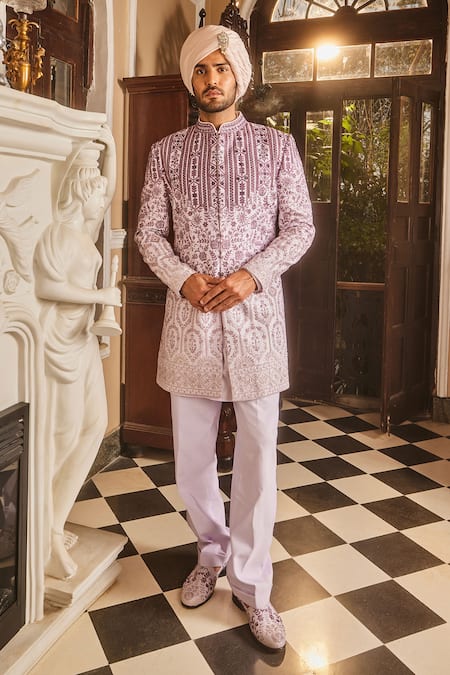 Asuka Tonal Resham Embroidered Sherwani Set 
