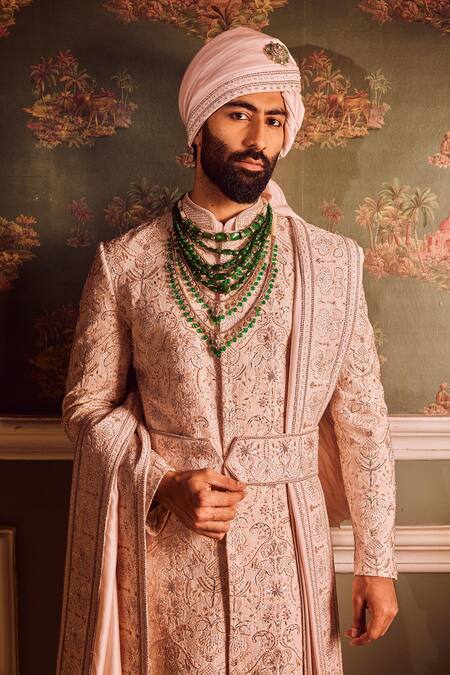 Buy Asuka Pink Silk Diamonds, Embroidery, Sequins, Cut Work, Beads Zari Sherwani Set Online at Aza Fashions Buy_Asuka_Pink Silk Diamonds, Embroidery, Sequins, Cut Work, Beads Zari Sherwani Set _Online_at_Aza_Fashions