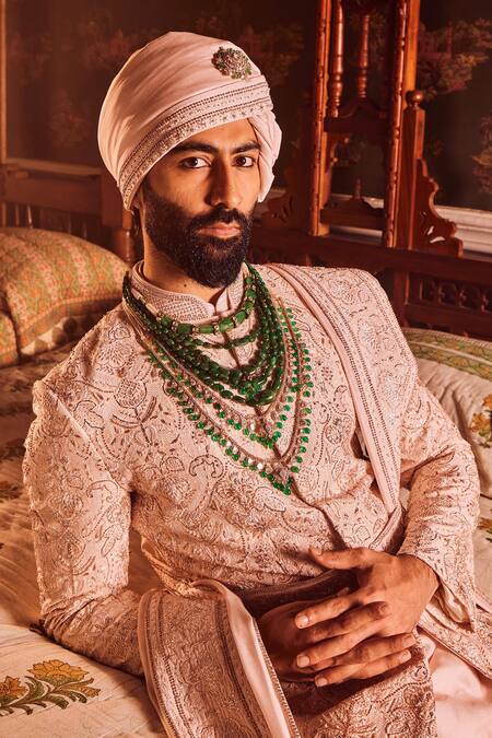 Asuka Pink Silk Diamonds, Embroidery, Sequins, Cut Work, Beads Zari Sherwani Set at Aza Fashions Asuka_Pink Silk Diamonds, Embroidery, Sequins, Cut Work, Beads Zari Sherwani Set _at_Aza_Fashions