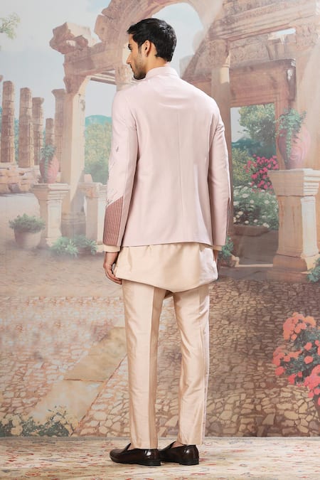 Asuka Lilac Asymmetrical Bandhgala Set 