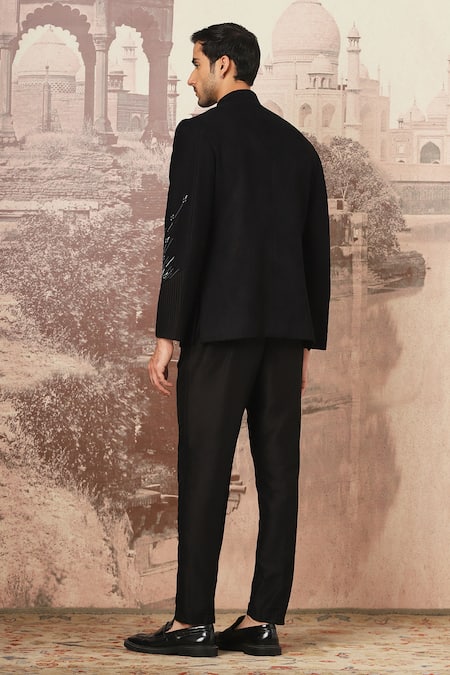 Asuka Midnight Stellar Embroidered Bandhgala Set 