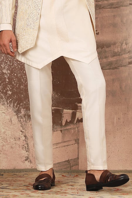 Asuka Ivory Silk Cut Work Moti Embroidered Jacket And Kurta Set Online at Aza Fashions Asuka_Ivory Silk Cut Work Moti Embroidered Jacket And Kurta Set _Online_at_Aza_Fashions
