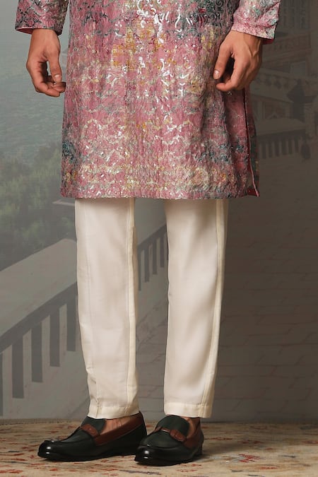 Asuka Multi Color Silk Sequins, Embroidery Kurta Set Online at Aza Fashions Asuka_Multi Color Silk Sequins, Embroidery Kurta Set _Online_at_Aza_Fashions