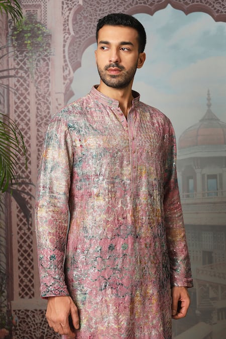 Buy Asuka Multi Color Silk Sequins, Embroidery Kurta Set Online at Aza Fashions Buy_Asuka_Multi Color Silk Sequins, Embroidery Kurta Set _Online_at_Aza_Fashions