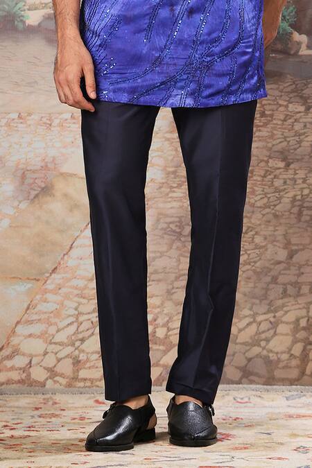 Asuka Blue Silk Sequins Indigo Celestial Waves Kurta Set Online at Aza Fashions Asuka_Blue Silk Sequins Indigo Celestial Waves Kurta Set _Online_at_Aza_Fashions